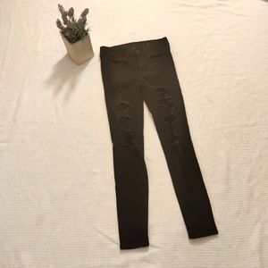 American Eagle High Rise Ripped Jeggings Size 6